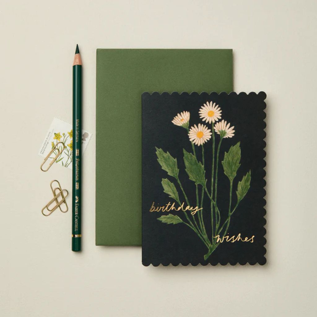 Botanical Daisy birthday card