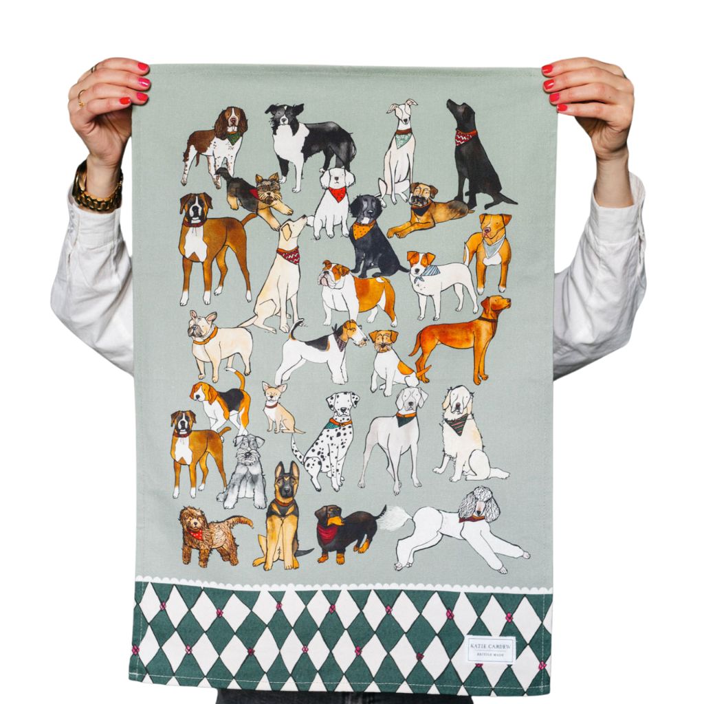 Dogs Tea Towel