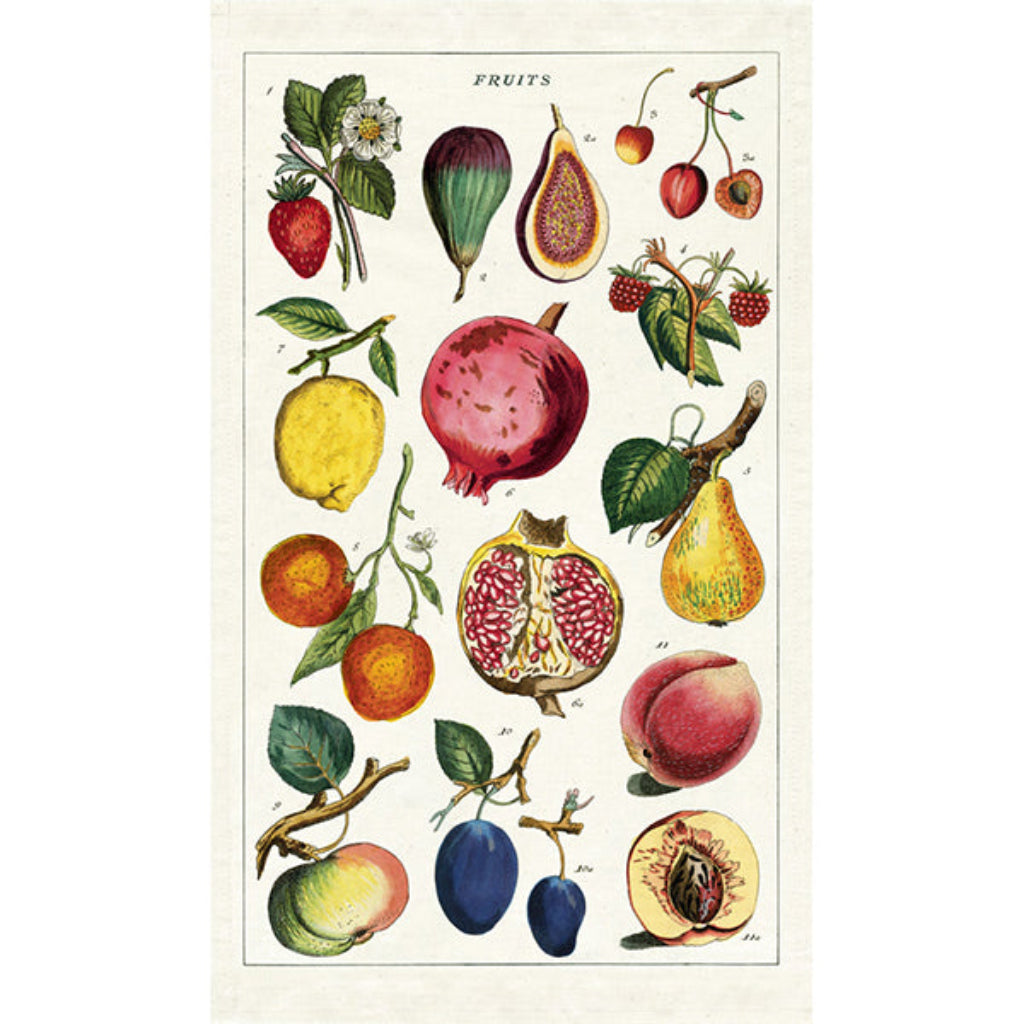 fruits tea towel