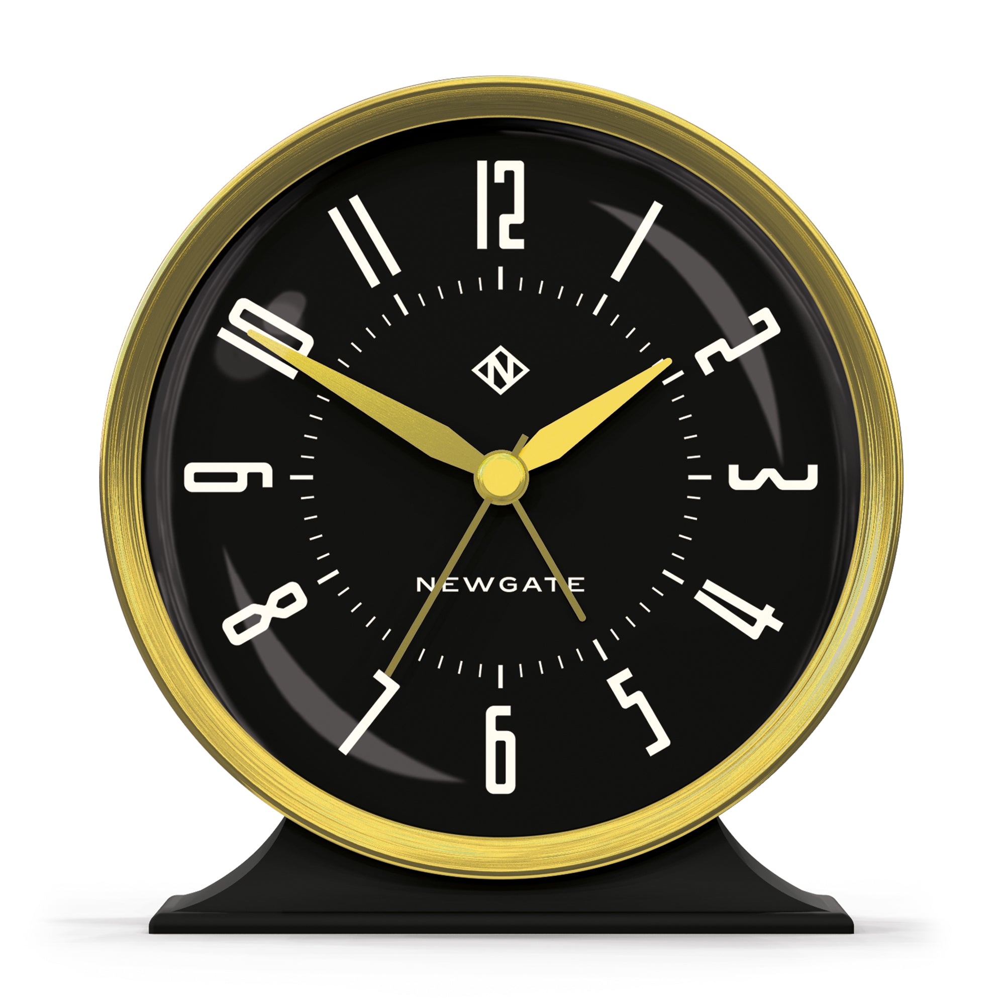 The Hotel Clock - Black & Brass