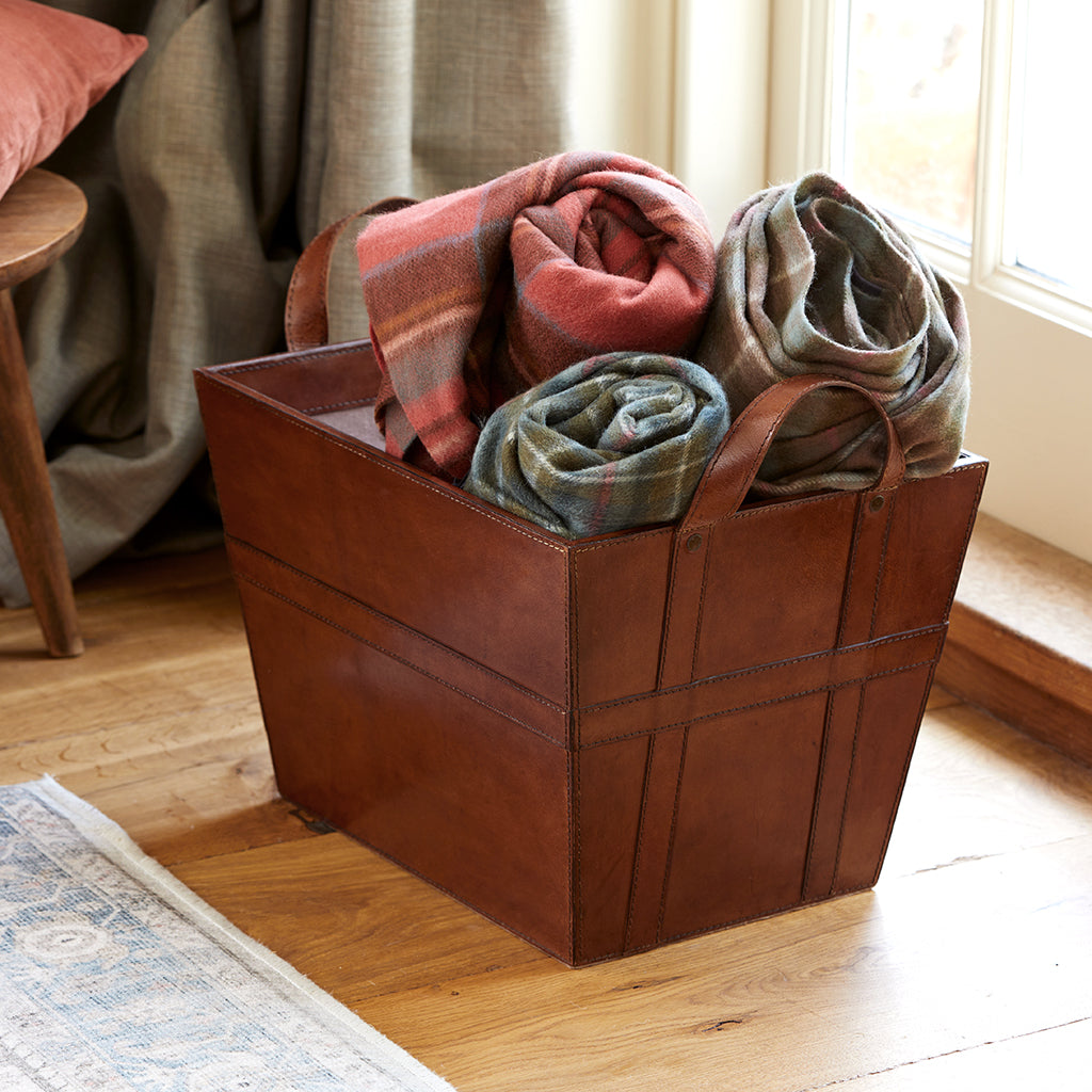 LEATHER CLASSIC BASKET 