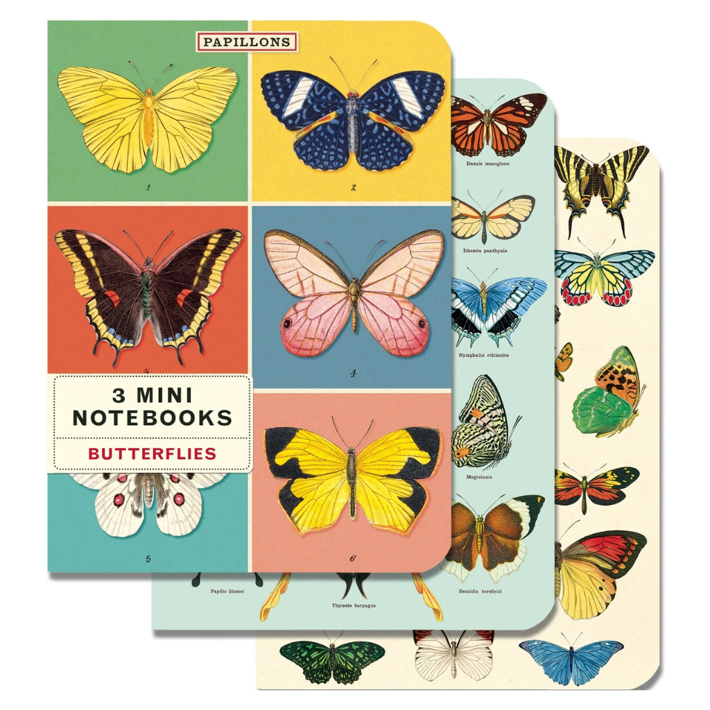 Butterflies Mini Notebooks - Set of Three