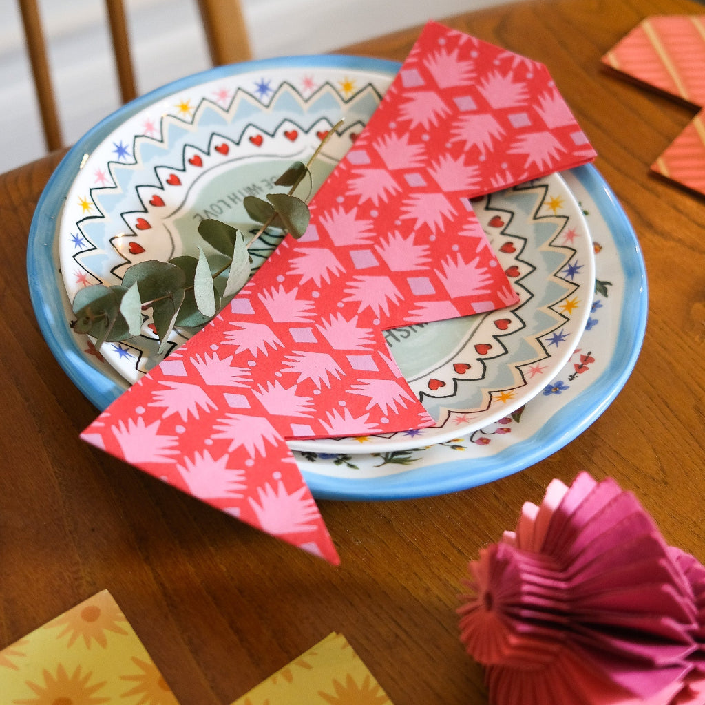 Pink party crowns