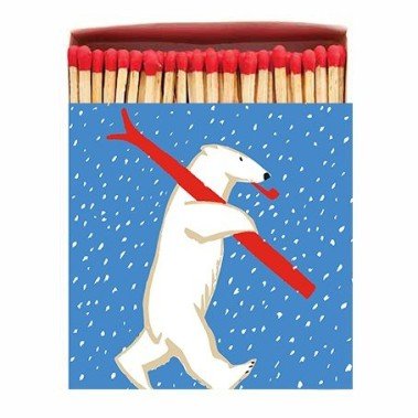 Christmas Skiing Polar Bear Luxury Matches