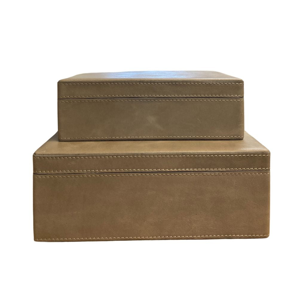 Sample Leather Memory Boxes - Mink