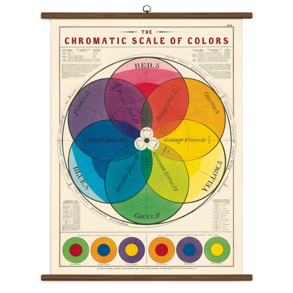 Chromatic Scale of Colors Vintage School Chart