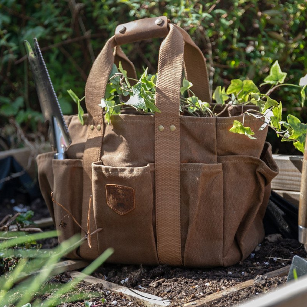 Waxed Canvas Gardening Bag