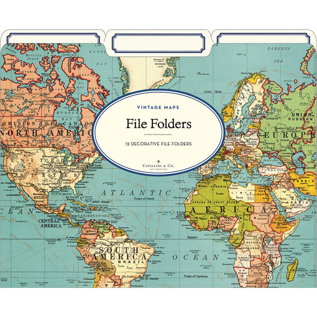 File folders - World Map