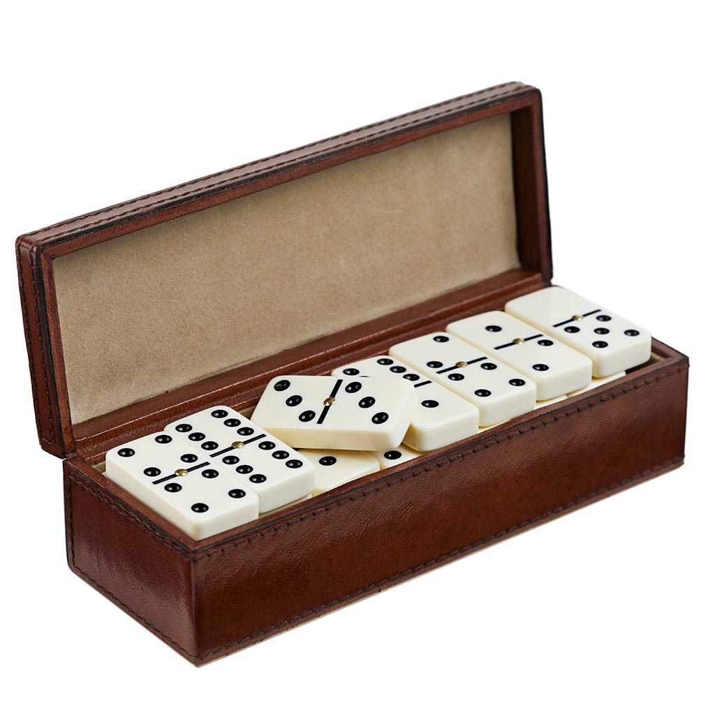 Seconds Leather Dominoes Box