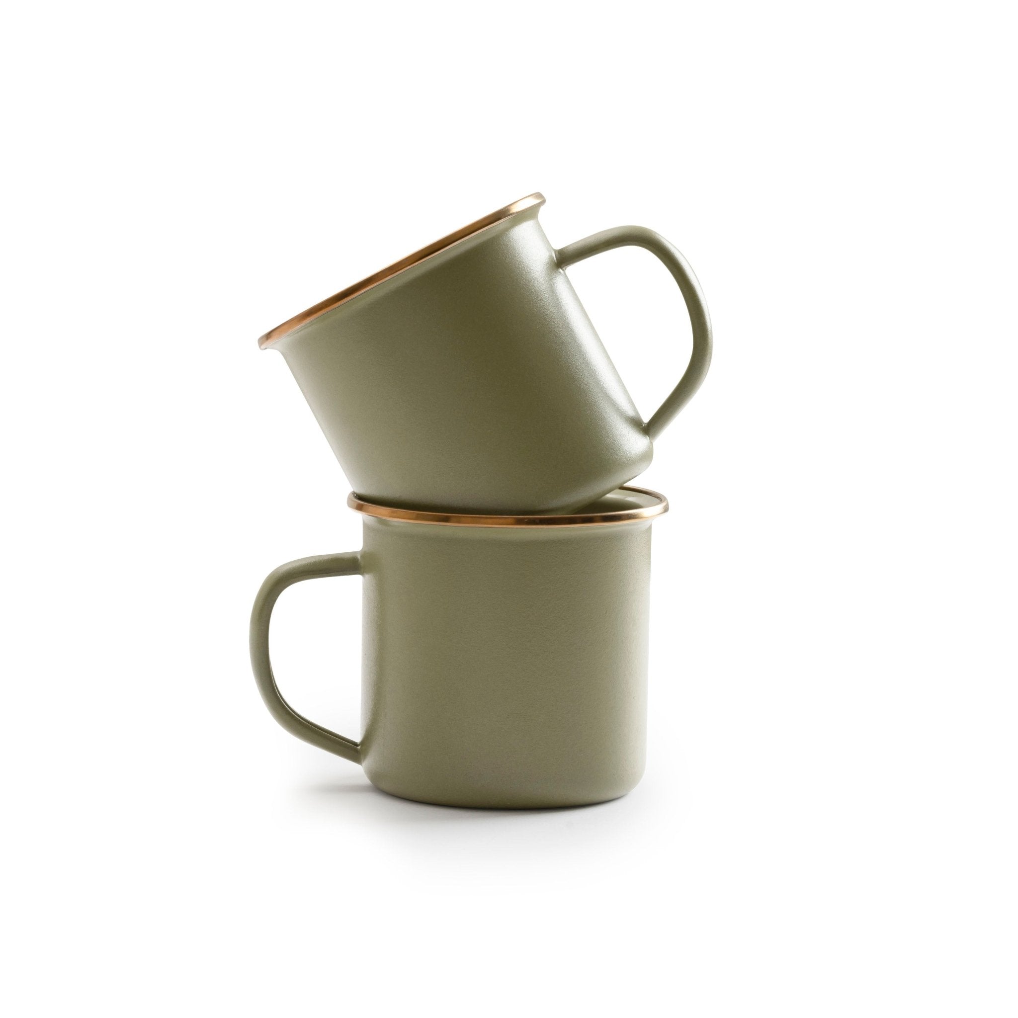 Enamel Mug Set Of Two - Olive - Life of Riley