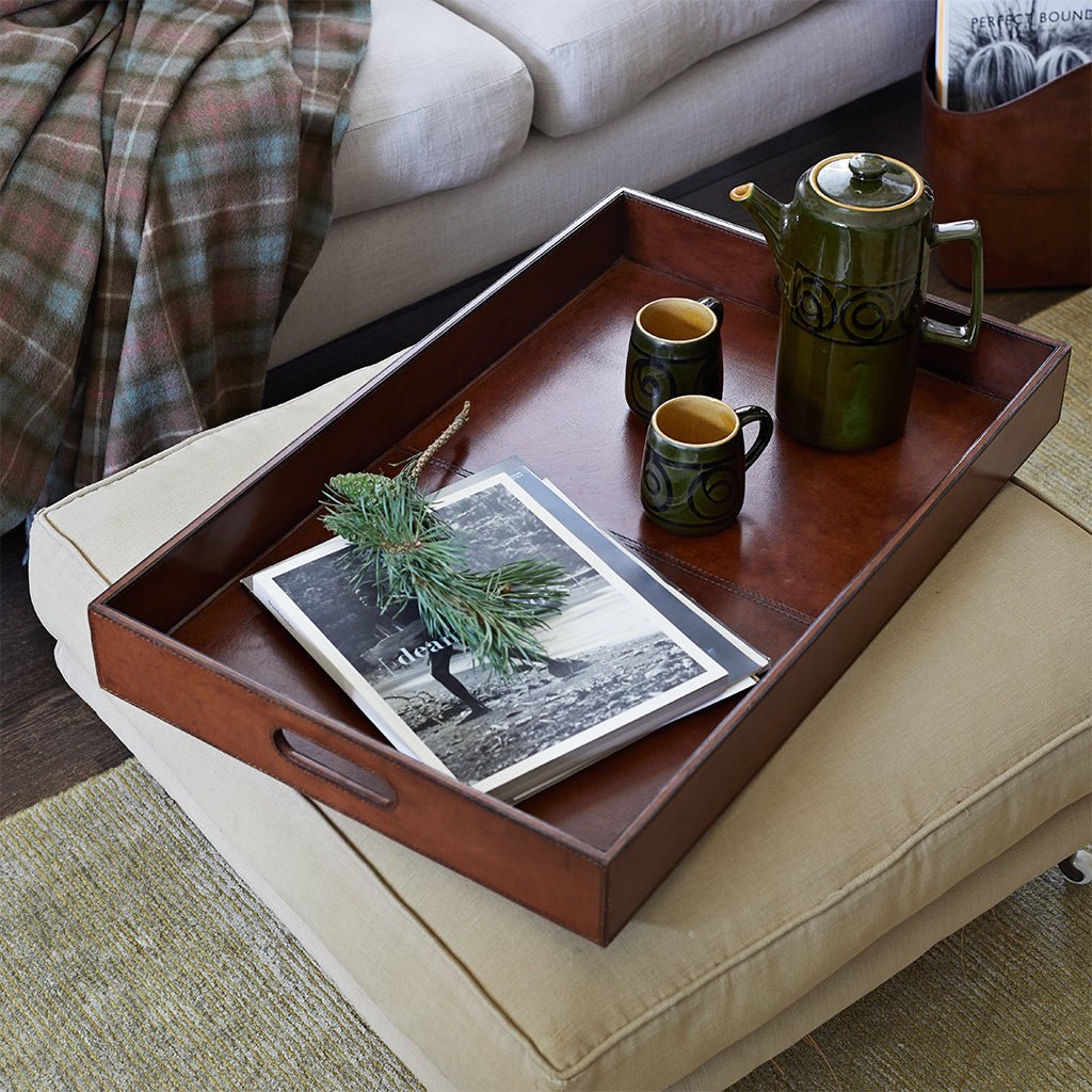 Seconds Leather Ottoman Tray