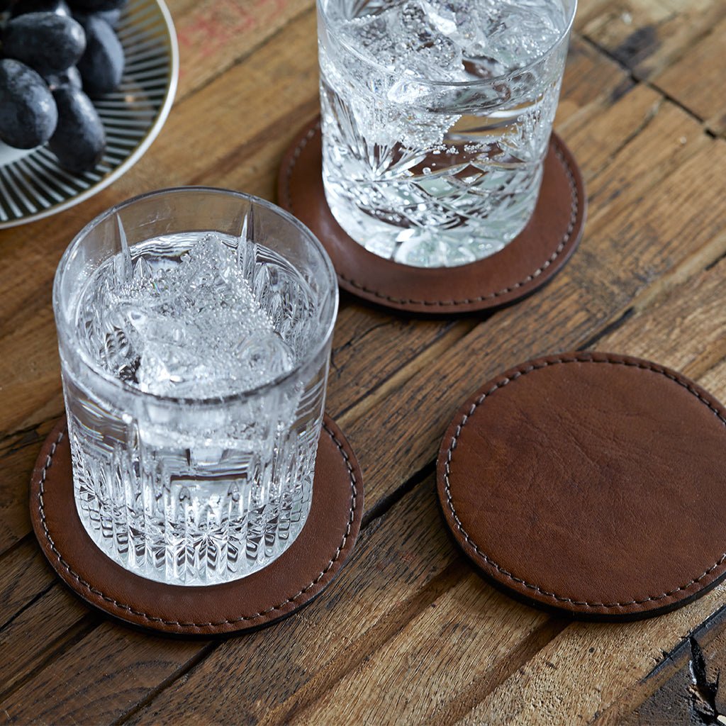 Seconds Set of Eight Leather Coasters