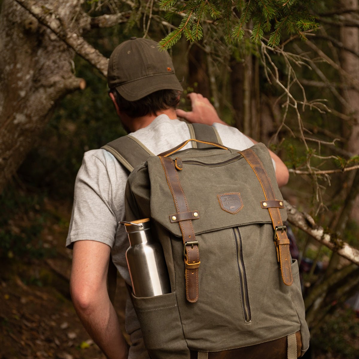 Mens waxed canvas backpack hotsell