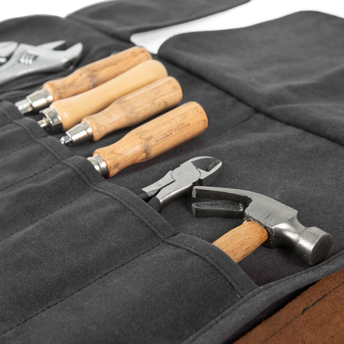 Waxed Canvas & Leather Tool Roll - Life of Riley