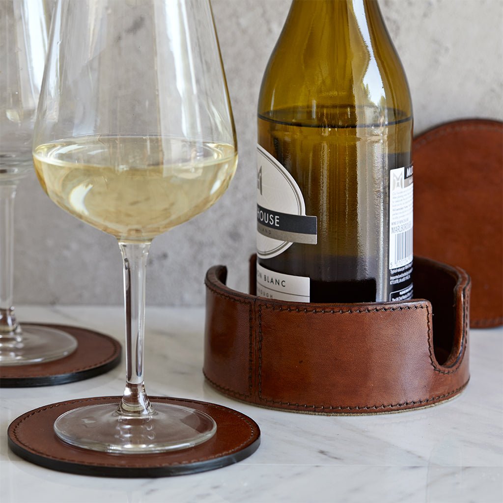 Wine Bottle Holder & Coasters - Life of Riley