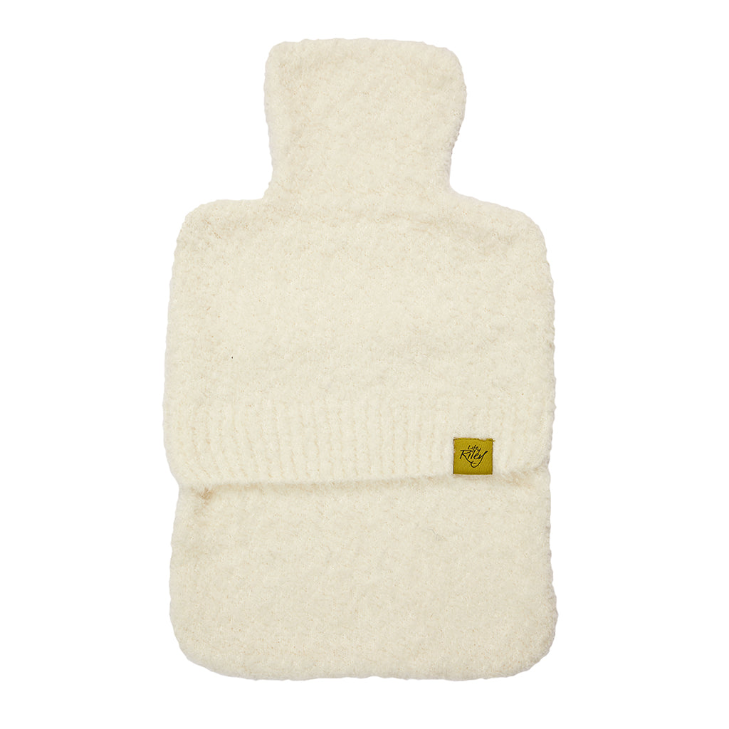 Outlet Boucle Hot Water Bottle Cover - Grey or Cream