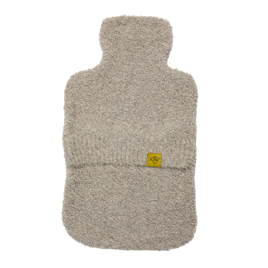 Outlet Boucle Hot Water Bottle Cover - Grey or Cream